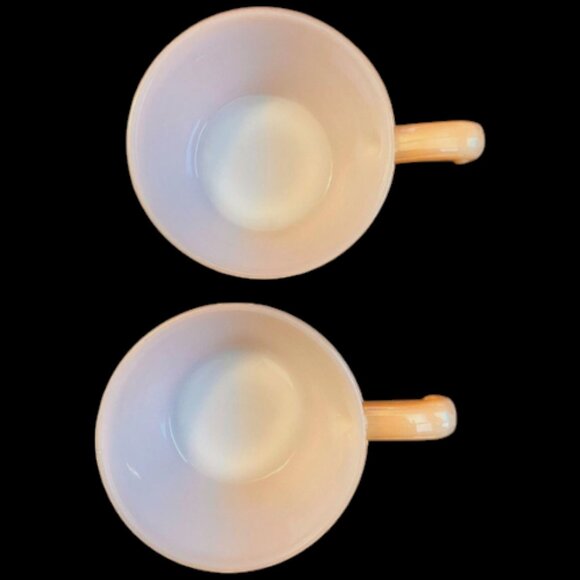 VTG Fire King Peach Luster Beehive Handle Soup Bowls Set of 2 Anchor Hocking USA - Picture 9 of 9